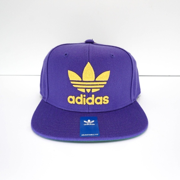 Adidas Originals Men Trefoil Chain Snap-back Hat IR1014 Energy Ink Bold Gold NWT - Picture 1 of 9